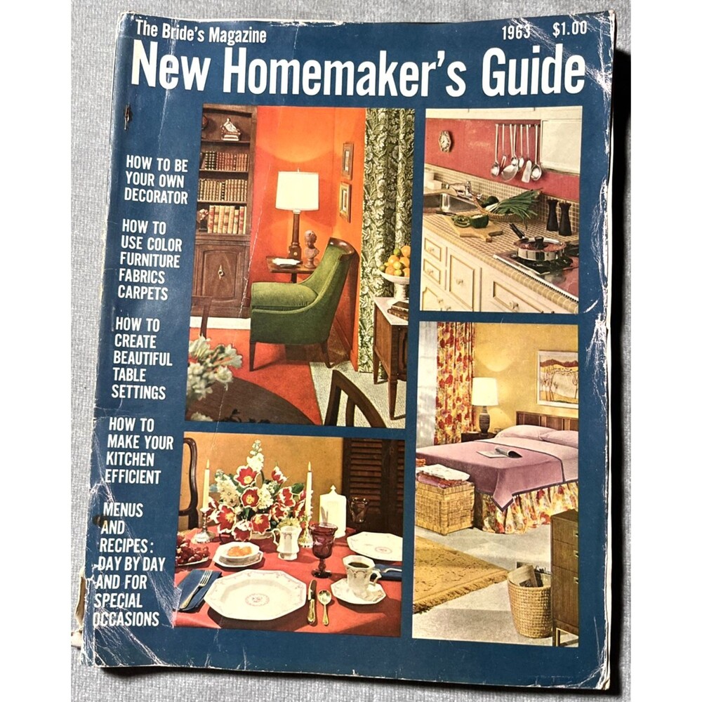 Bride's Magazine New Homemaker's Guide 1963 MCM Ephemera Paper Crafting